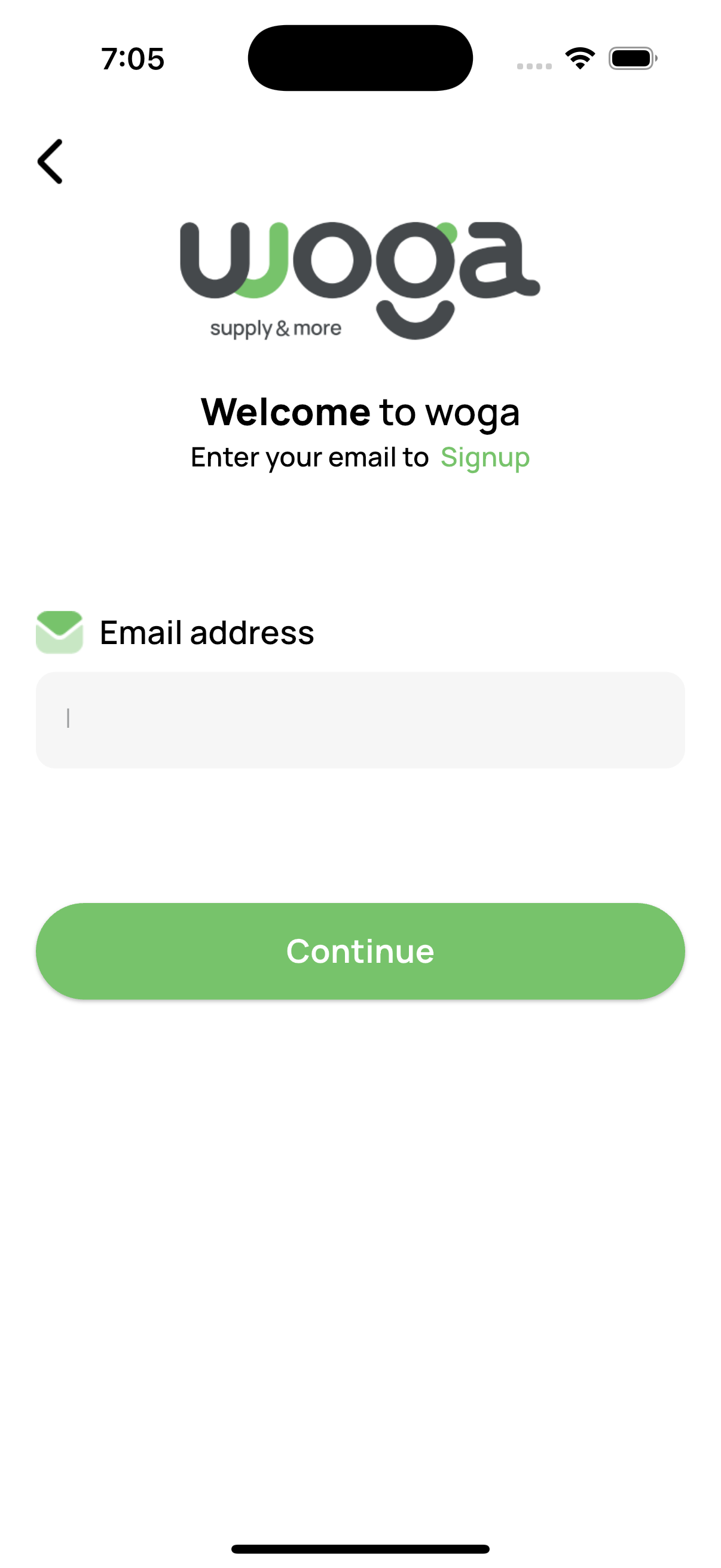 Signup email